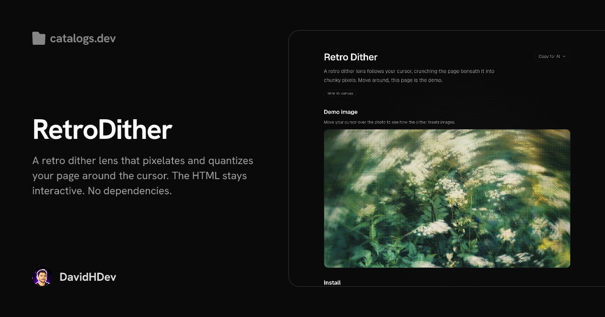 RetroDither by DavidHDev | Catalogs